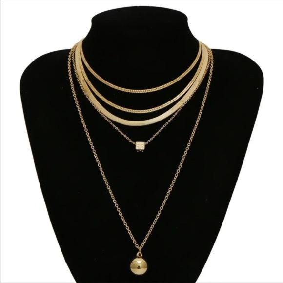 NEW 18K GOLD CHAIN BEAD NECKLACE, NICE NECKLACE, CUTE NECKLACE - Picture 3 of 8